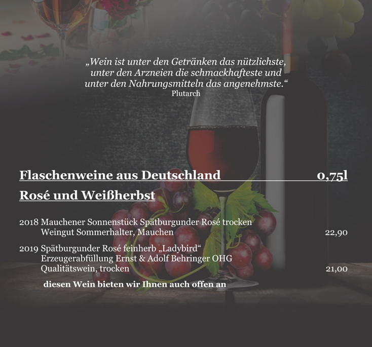 Rosé und Weißherbst